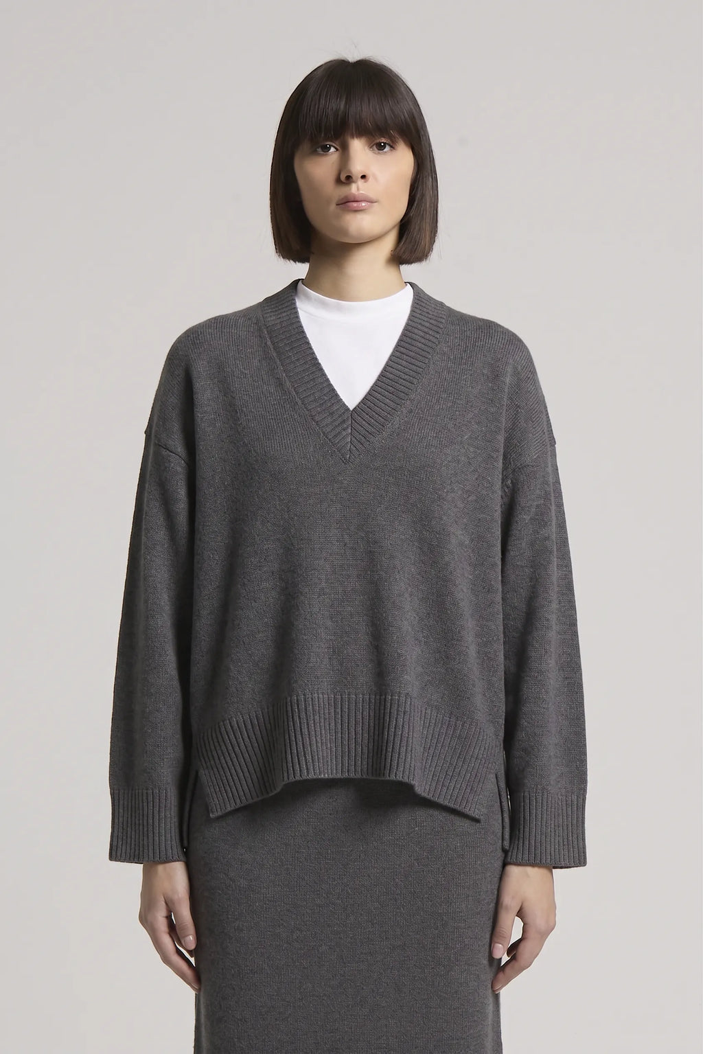 Seide Kaschmir Pullover V-Ausschnitt