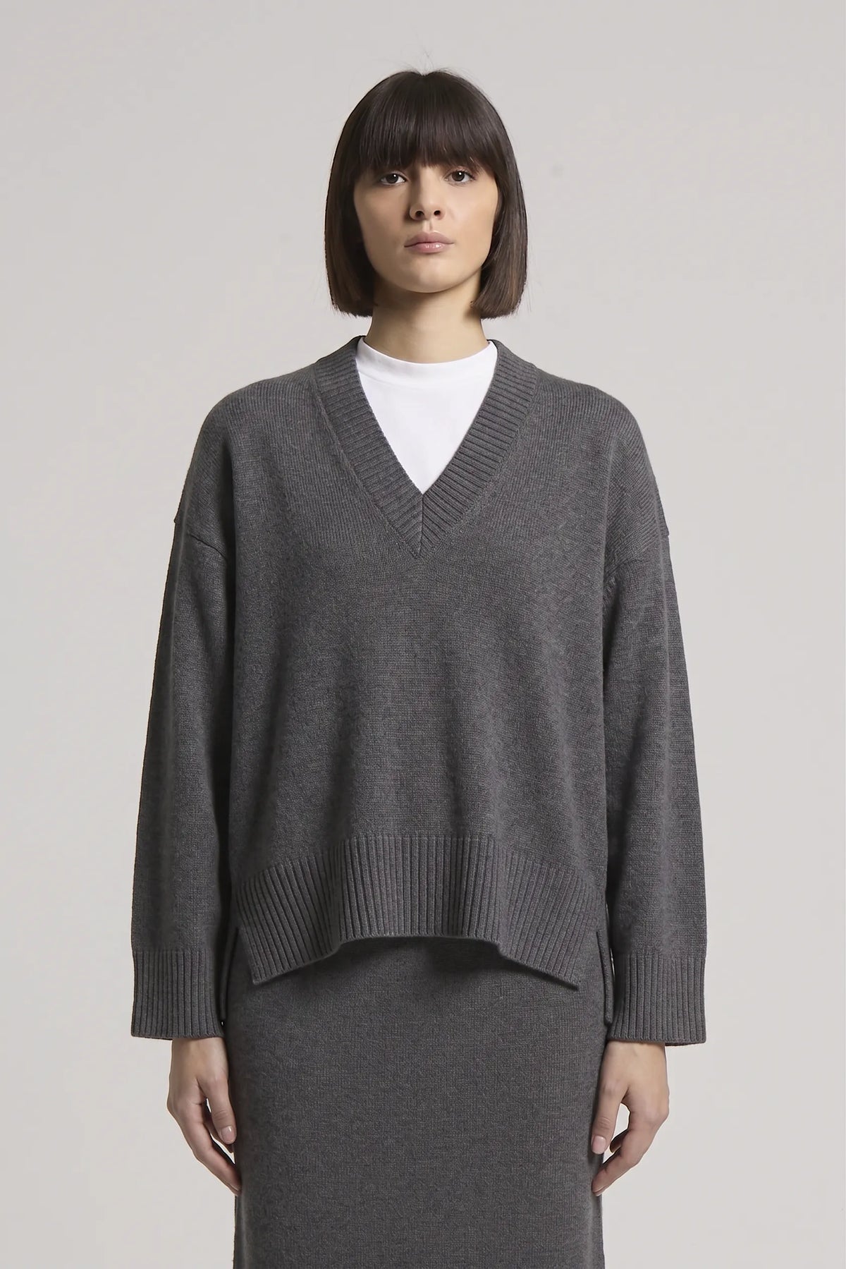 Seide Kaschmir Pullover V-Ausschnitt