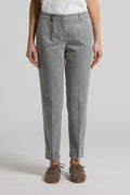 Stretch Gabardine Cigarette Pantalon