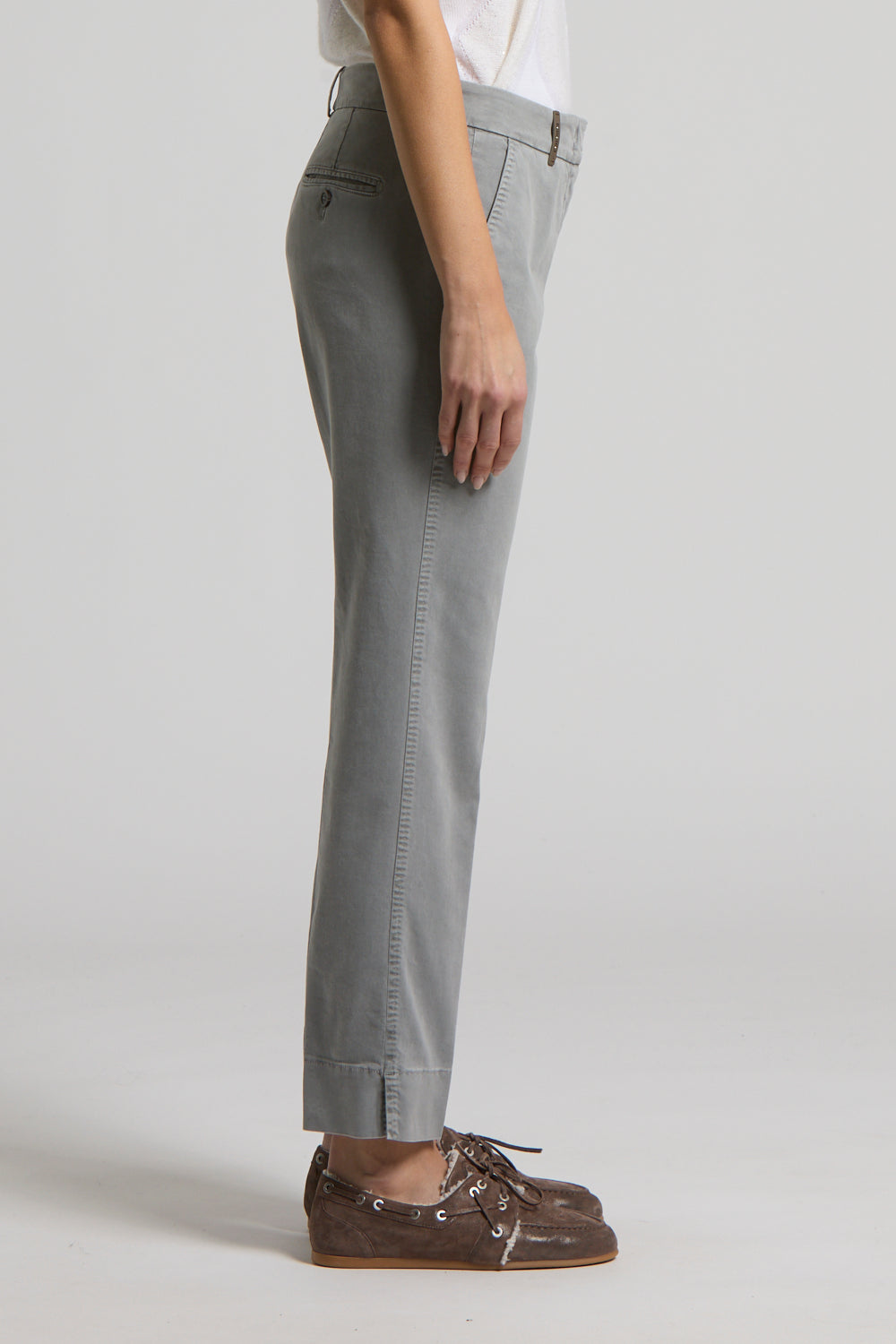 Stretch Gabardine Cigarette Pantalon