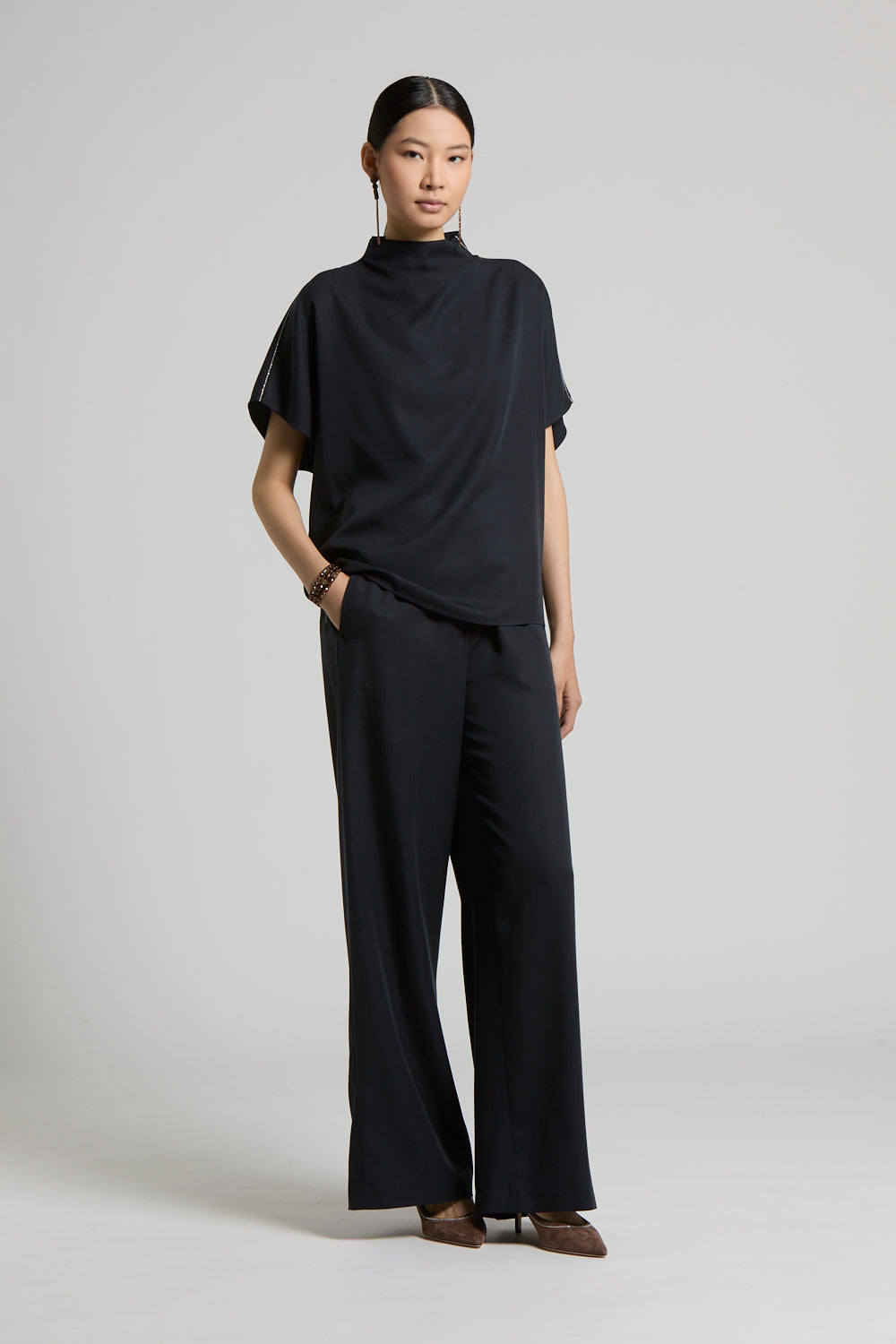 Fließende Bluse Tencel Twill