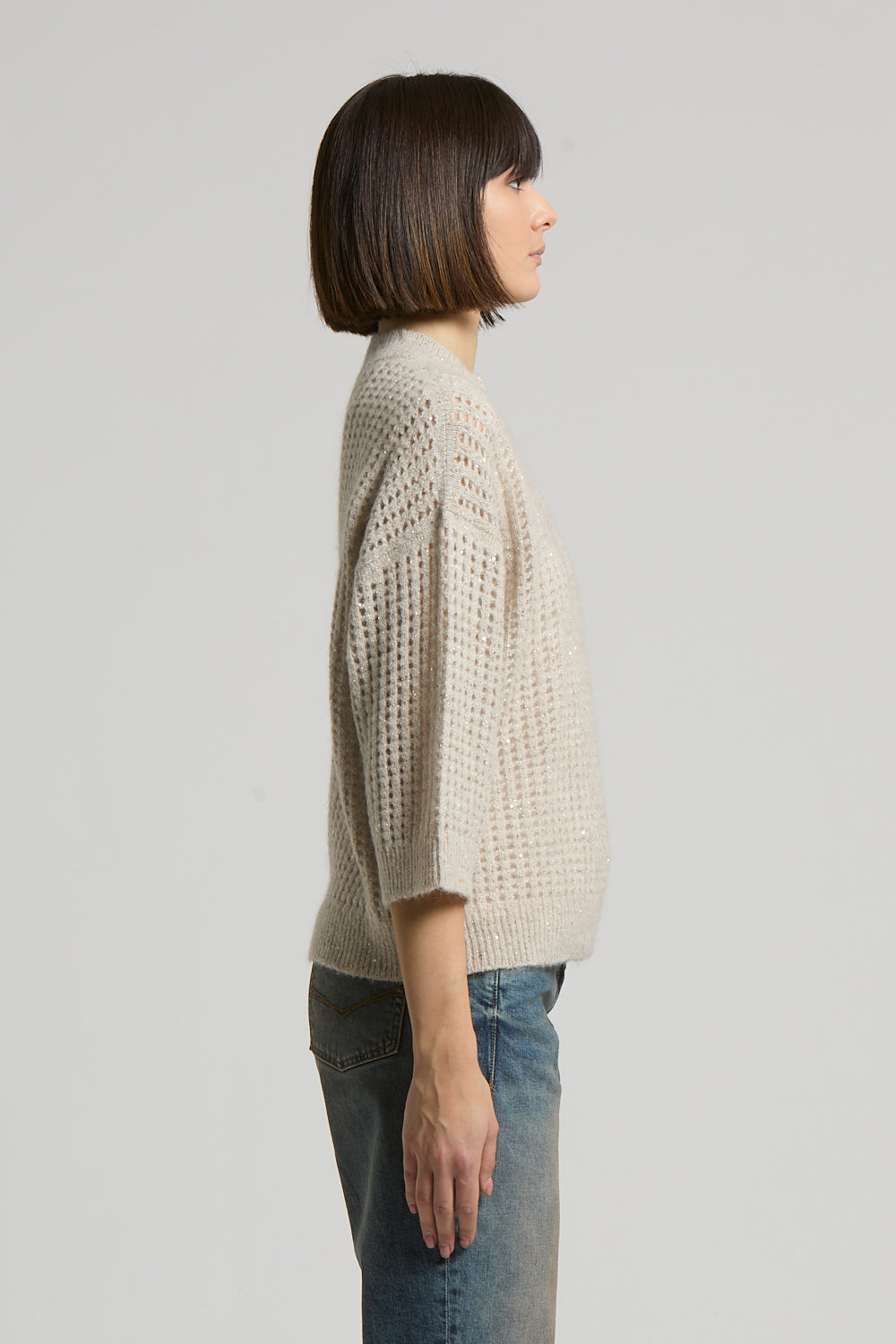 Alpaka Mohair Bouclé Pullover