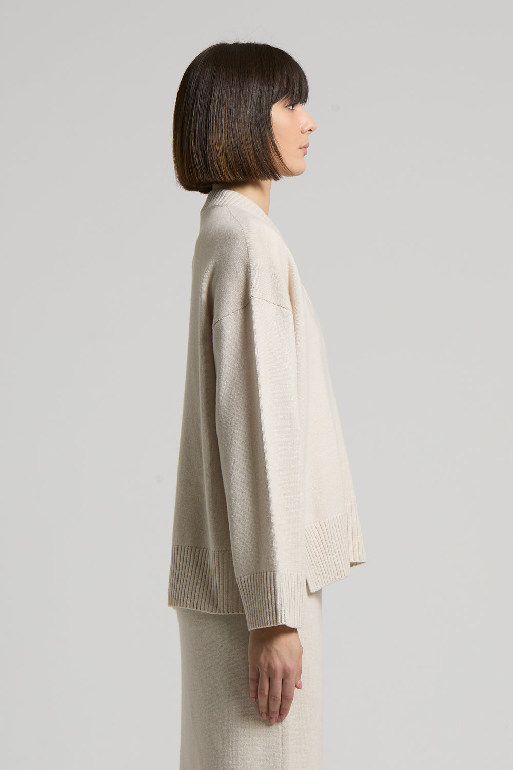 Seide Kaschmir Pullover V-Ausschnitt