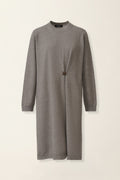 Midi Gebreide Jurk Broche