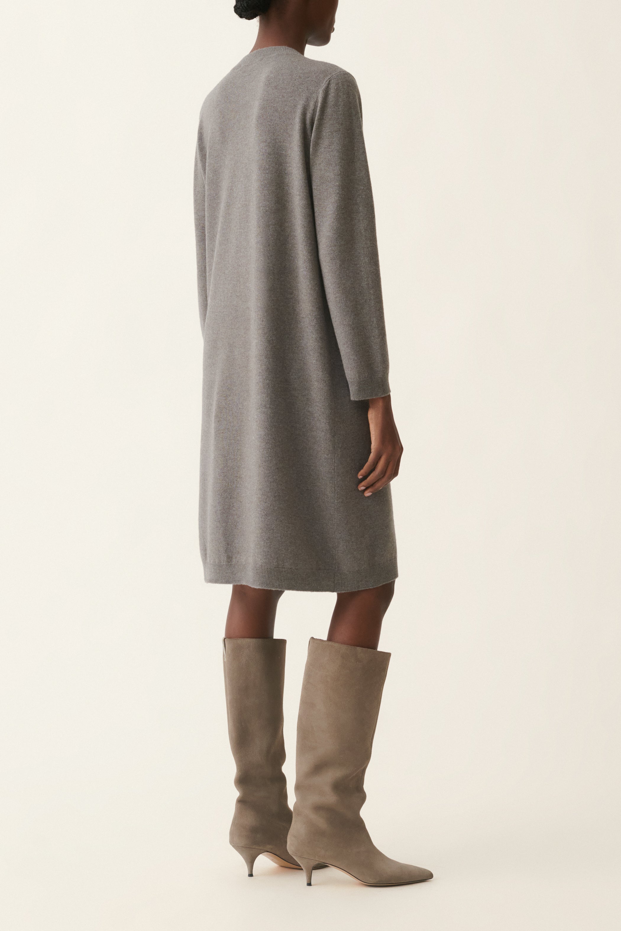 Midi Gebreide Jurk Broche