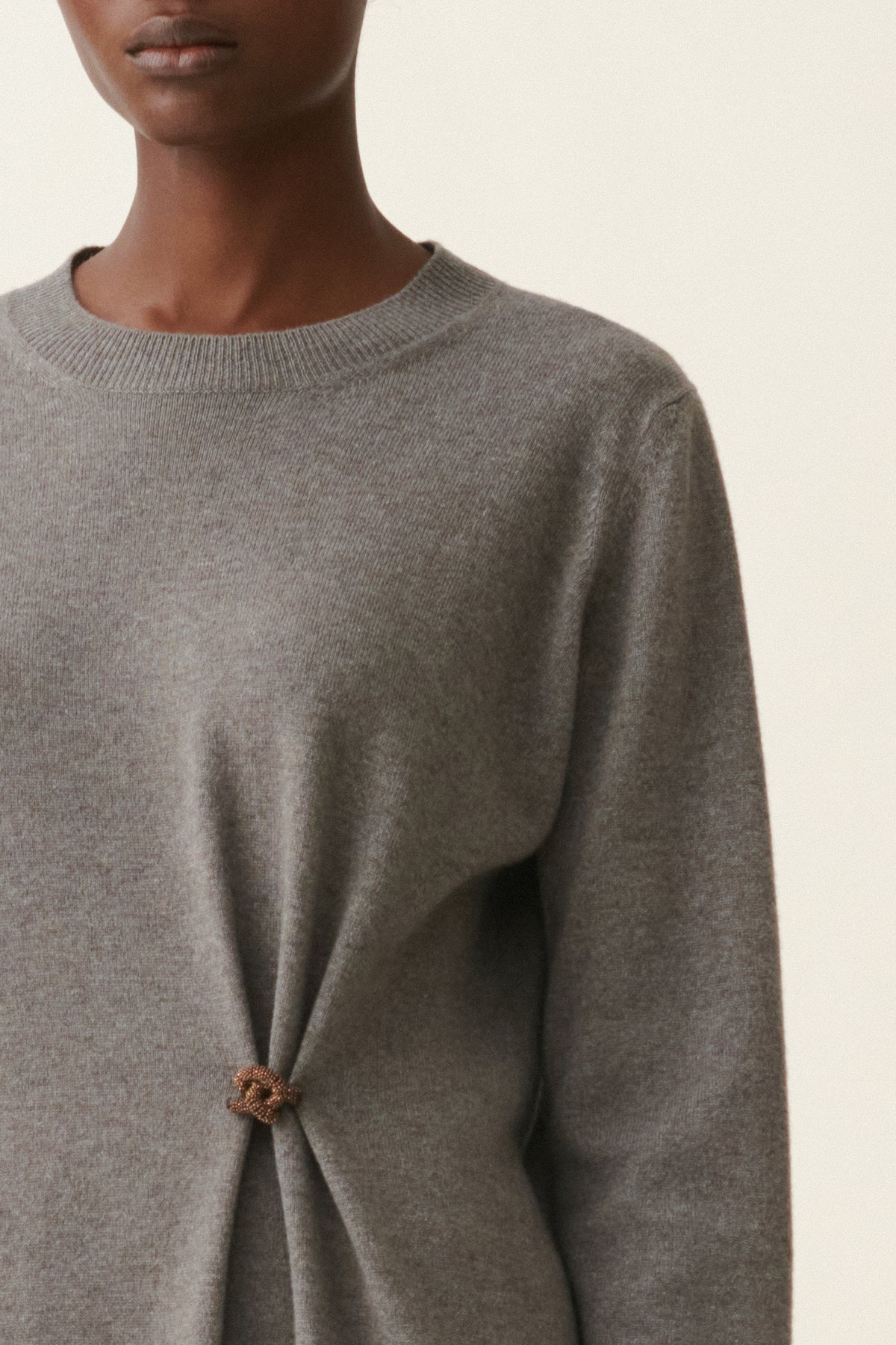 Midi Gebreide Jurk Broche