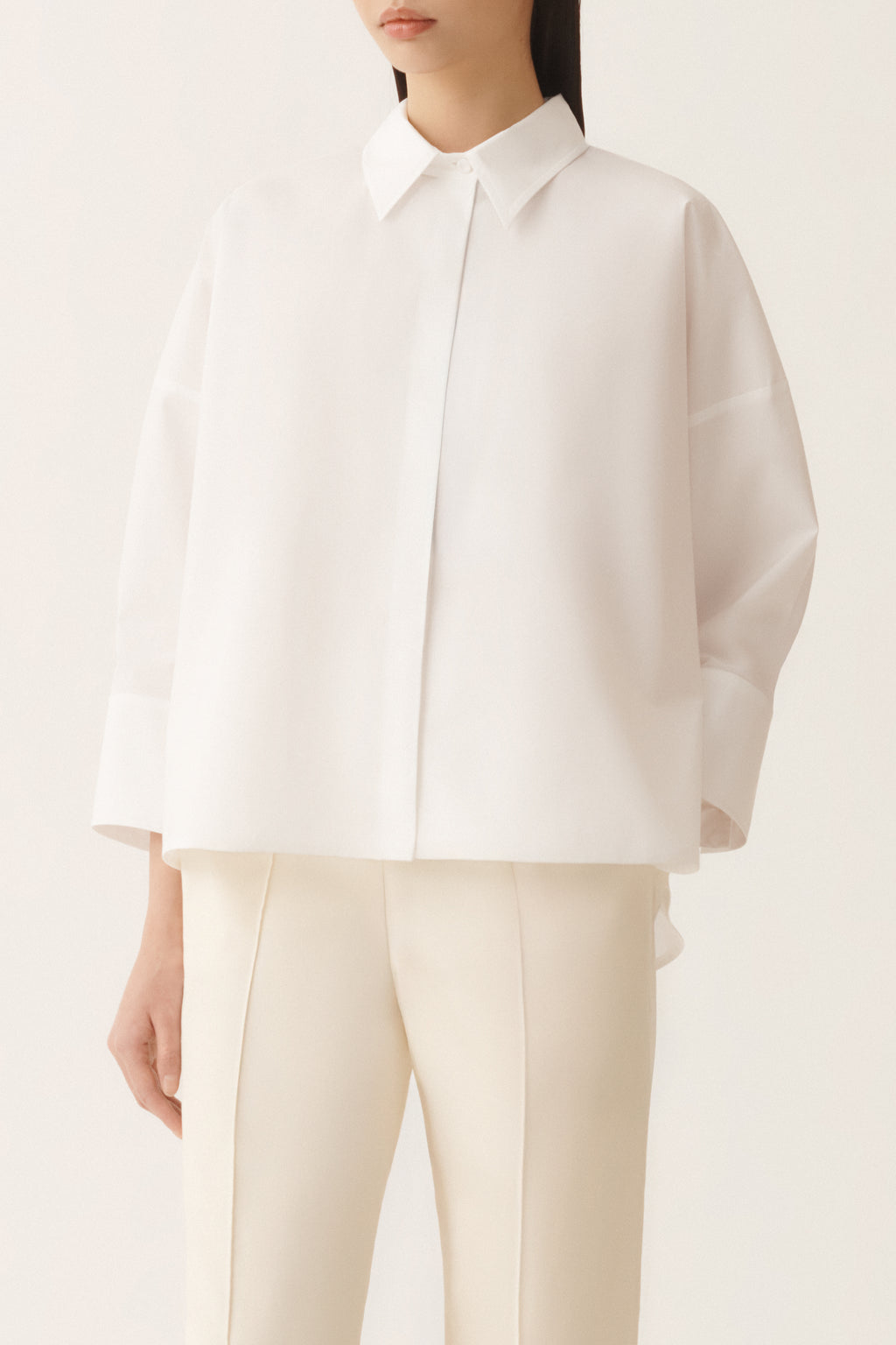 Poplin Blouse Tule Details