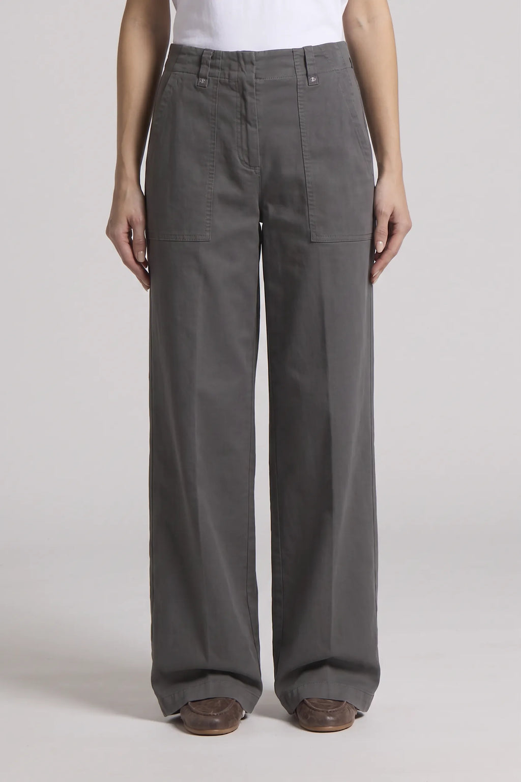 Wide-Leg Hose Gabardine