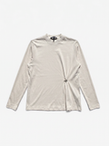Geribde Jersey Top Knoopdetail