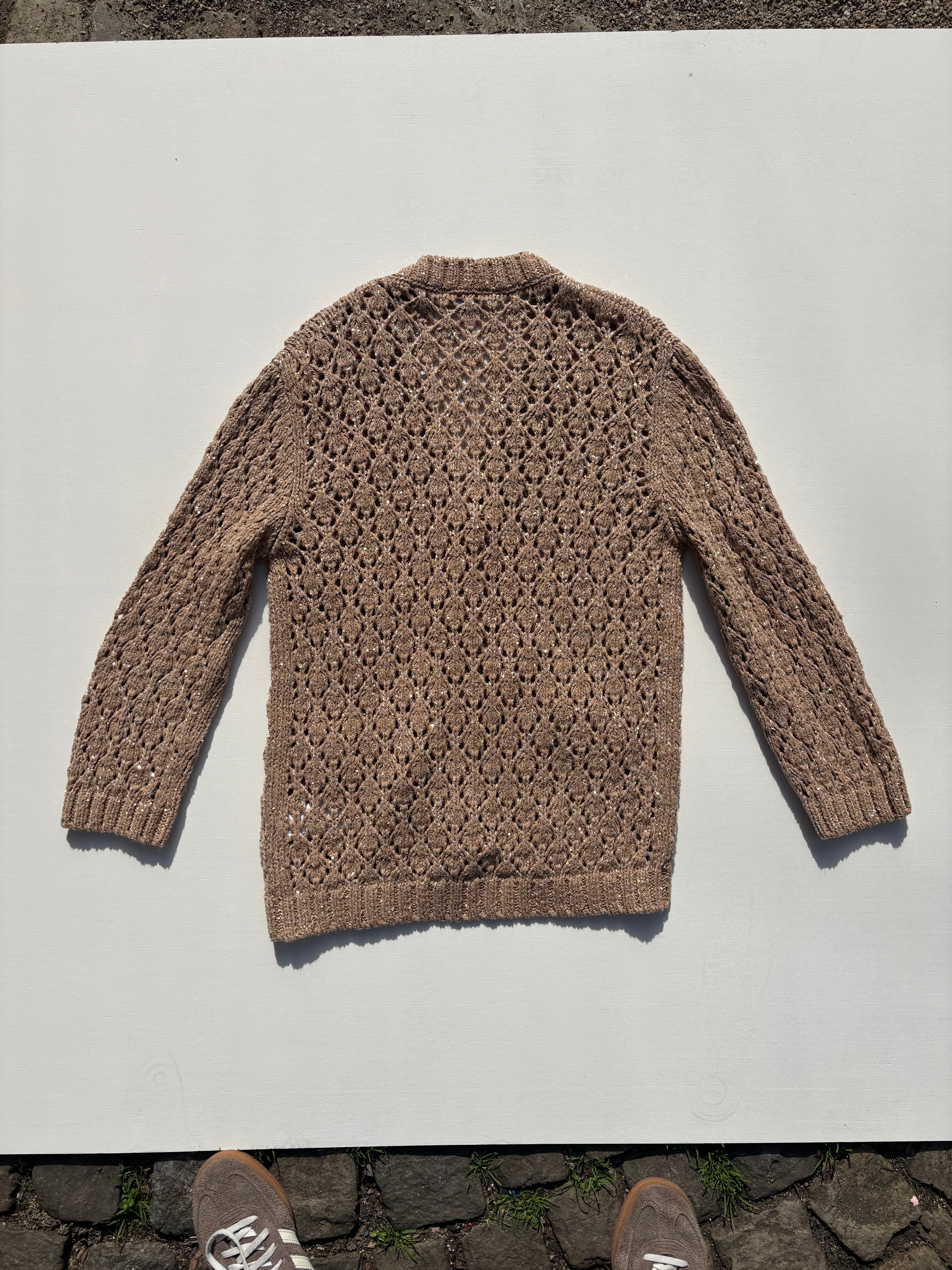 Cardigan Sequin Diamond Stitch