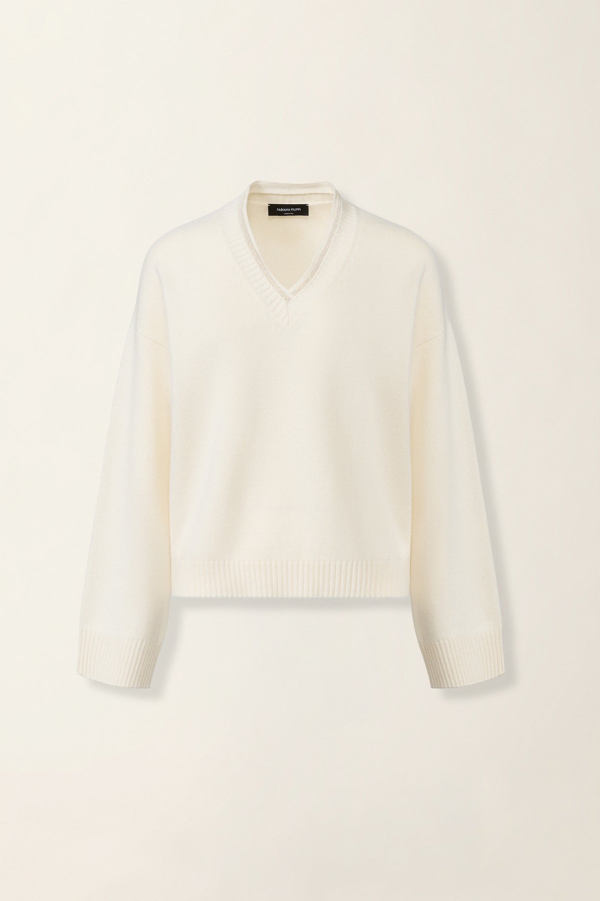 Platinum V-Ausschnitt Pullover Diamanté