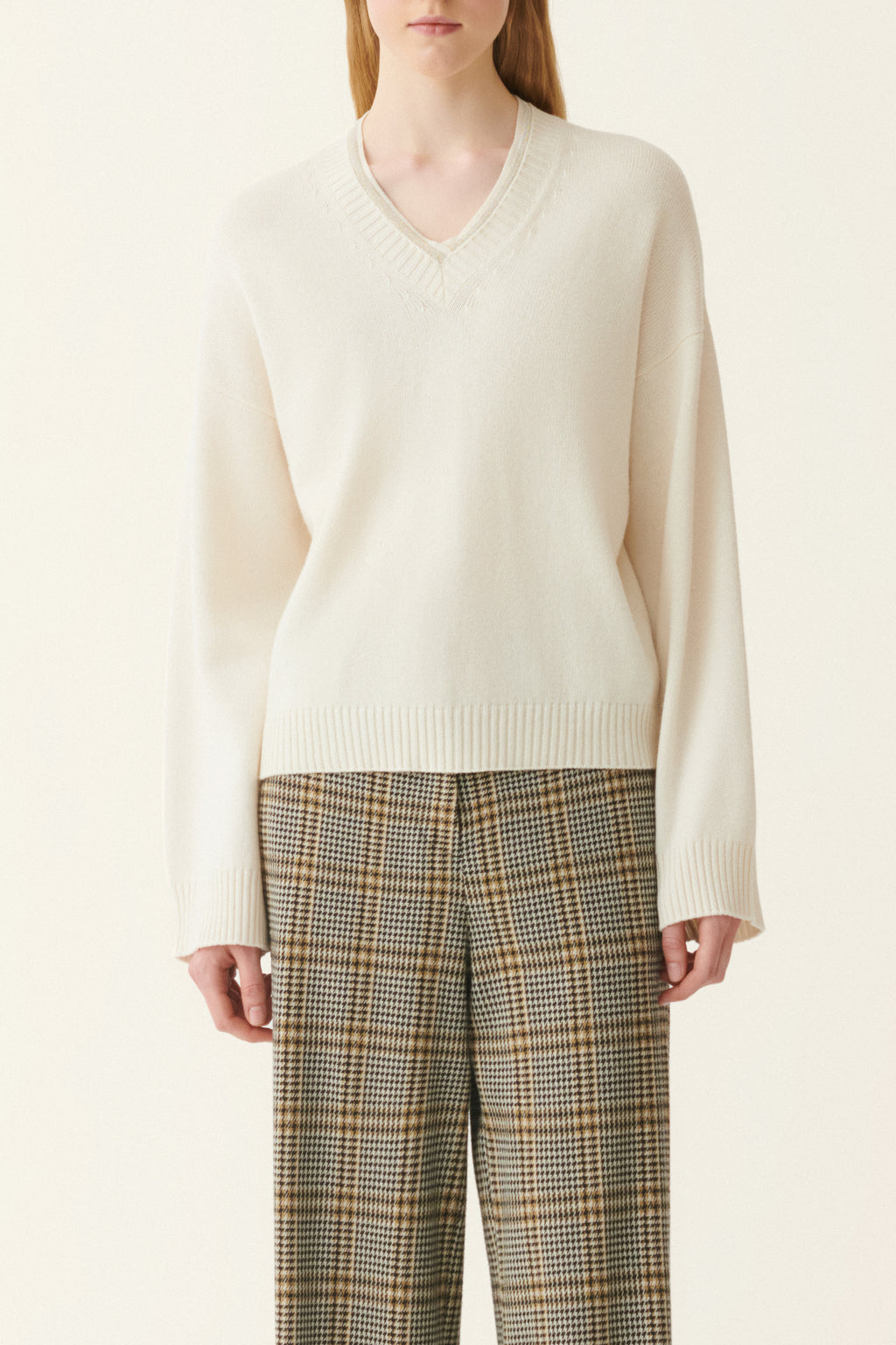 Platinum V-Ausschnitt Pullover Diamanté