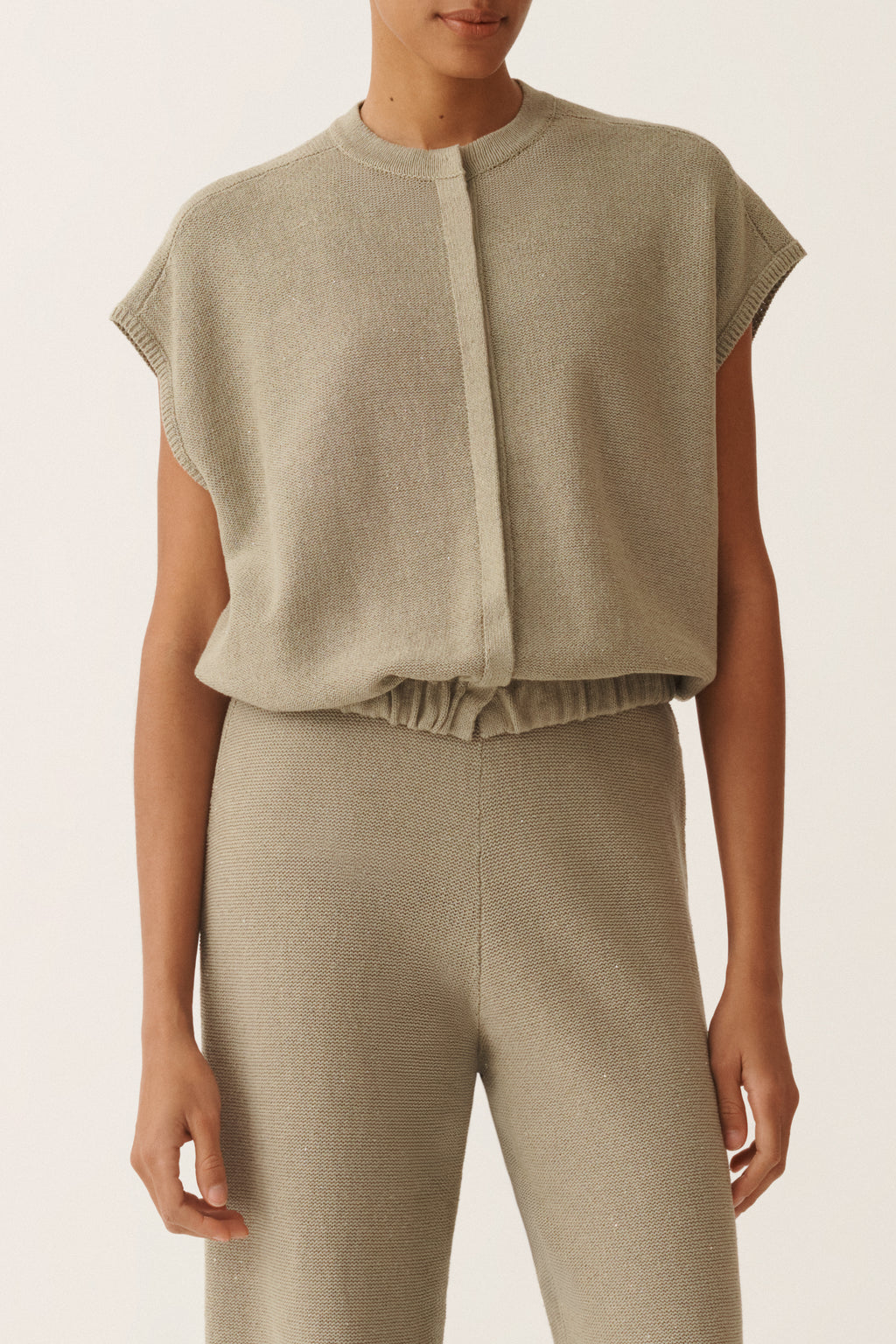 Cardigan Cropped Sequin Mouwloos