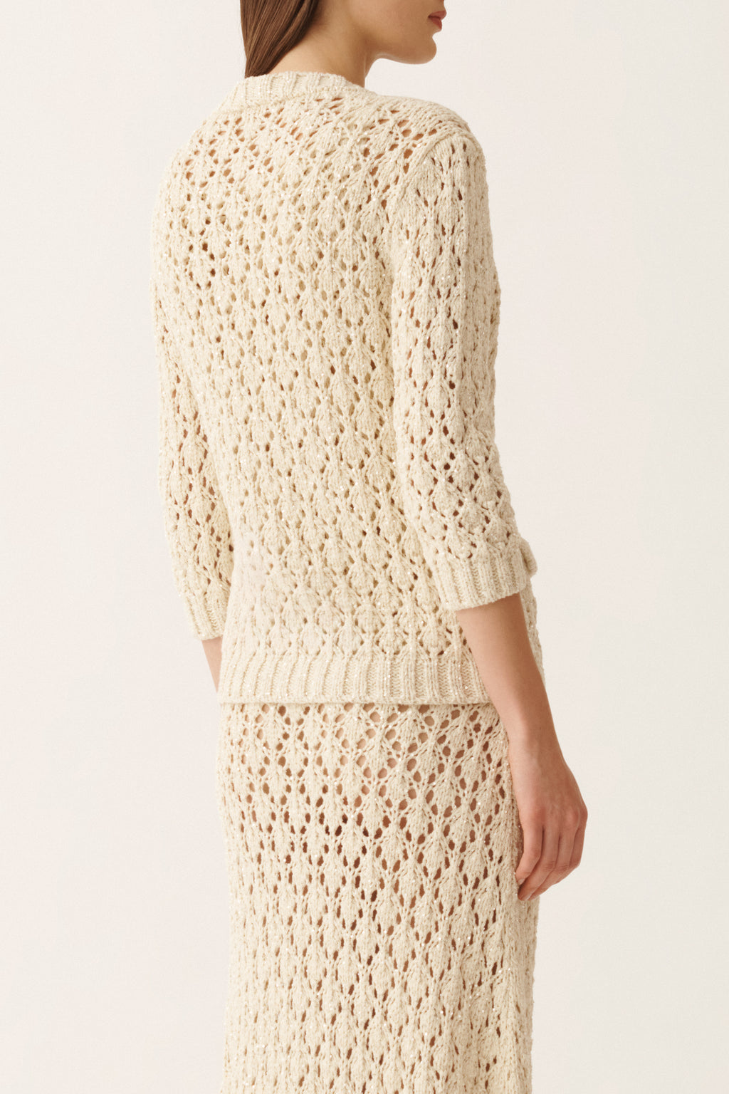 Cardigan Sequin Diamond Stitch