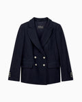 Blazer croisé à fines rayures