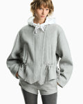 Short Coat with Drawstring Waist