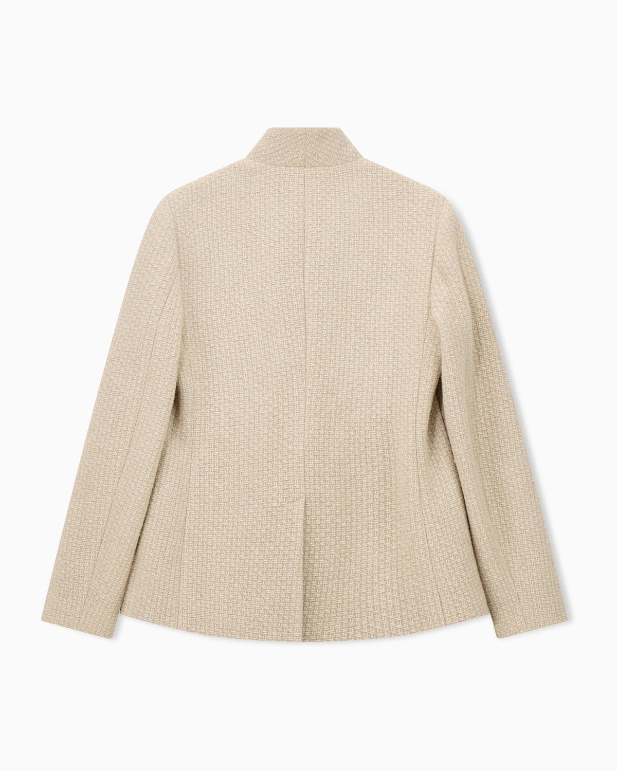 Blazer met Structuurweefsel en Opstaande Kraag