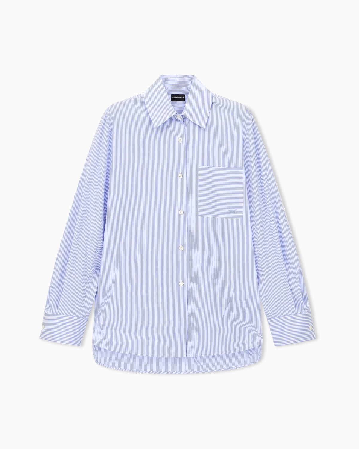 Blouse met Fijne Streep en Borstzak