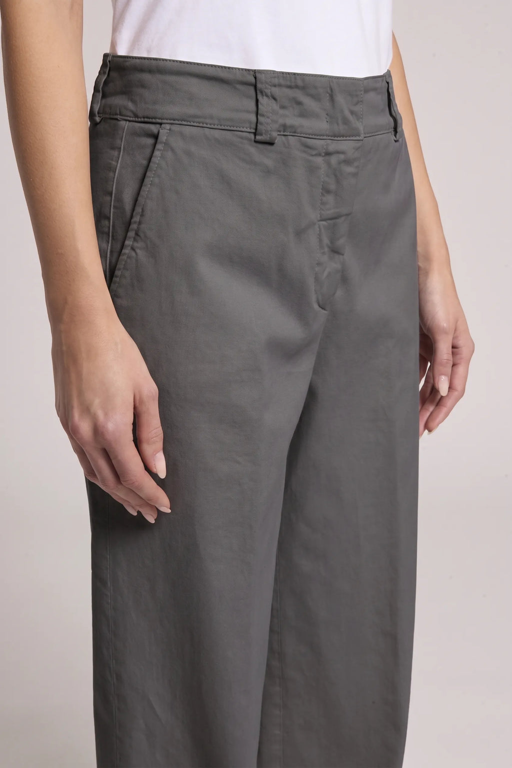 Wide-Leg Hose Gabardine