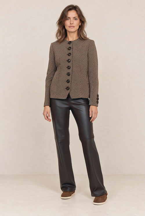 Blazer met Diagonaal Weefsel