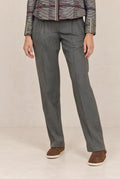 Pantalon à pinces gris chiné