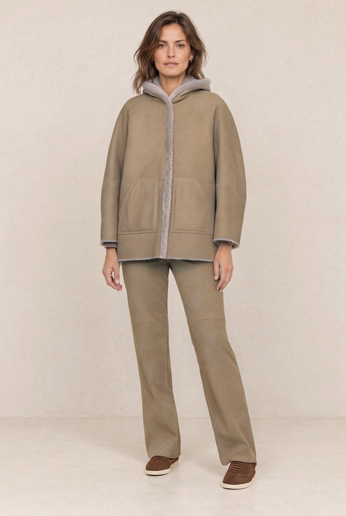 Lammy Coat Greta Omkeerbaar met Capuchon