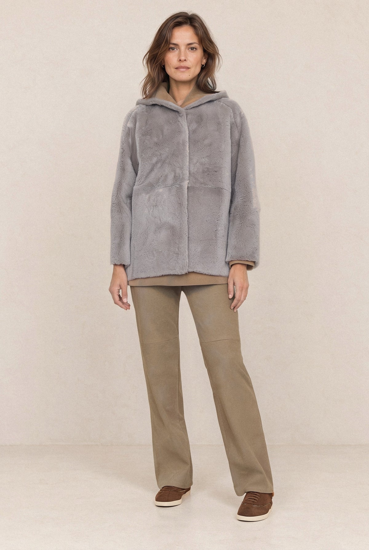 Lammy Coat Greta Omkeerbaar met Capuchon
