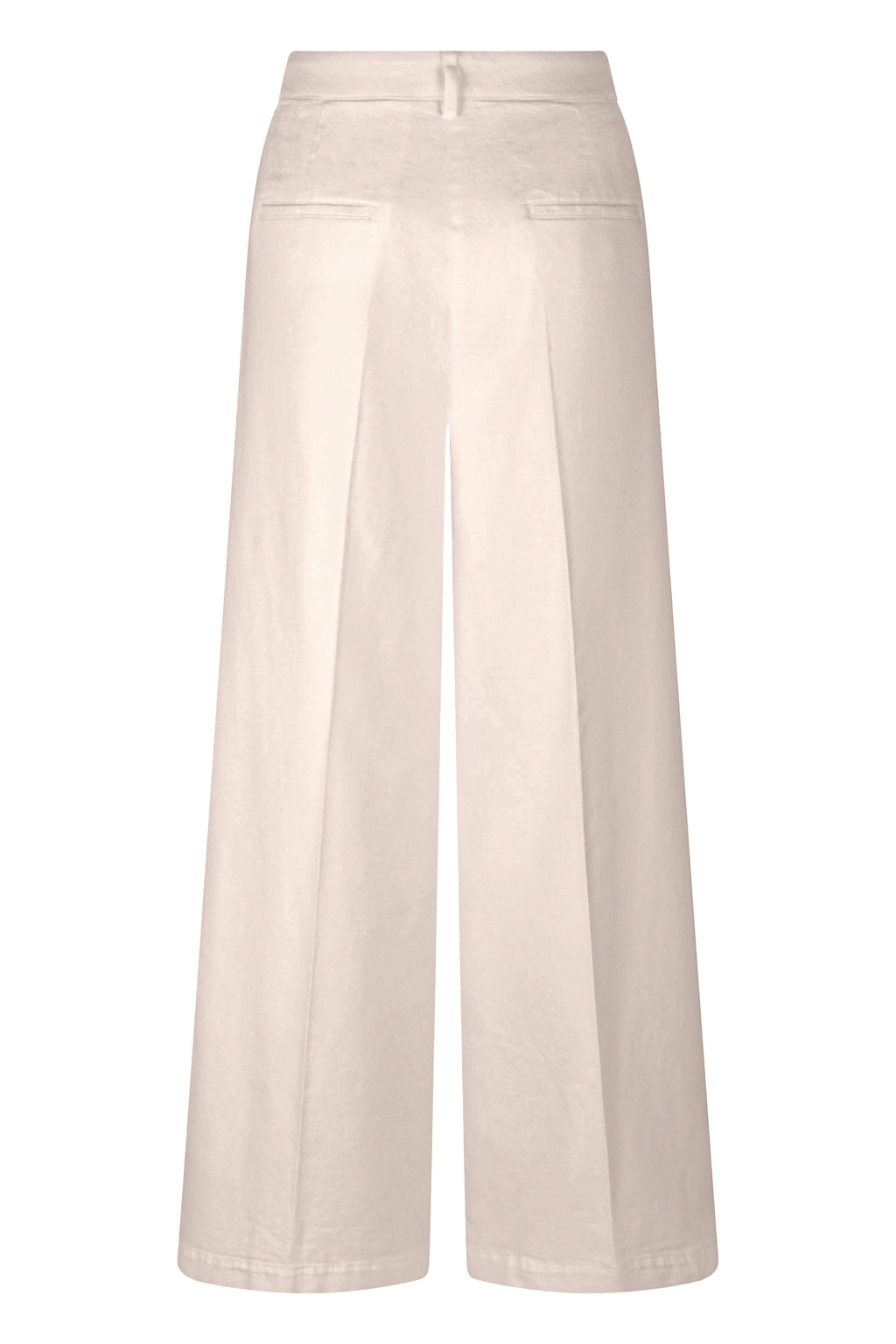 Zachte denim broek in lichtroze van Seductive, breed model met achterzakken