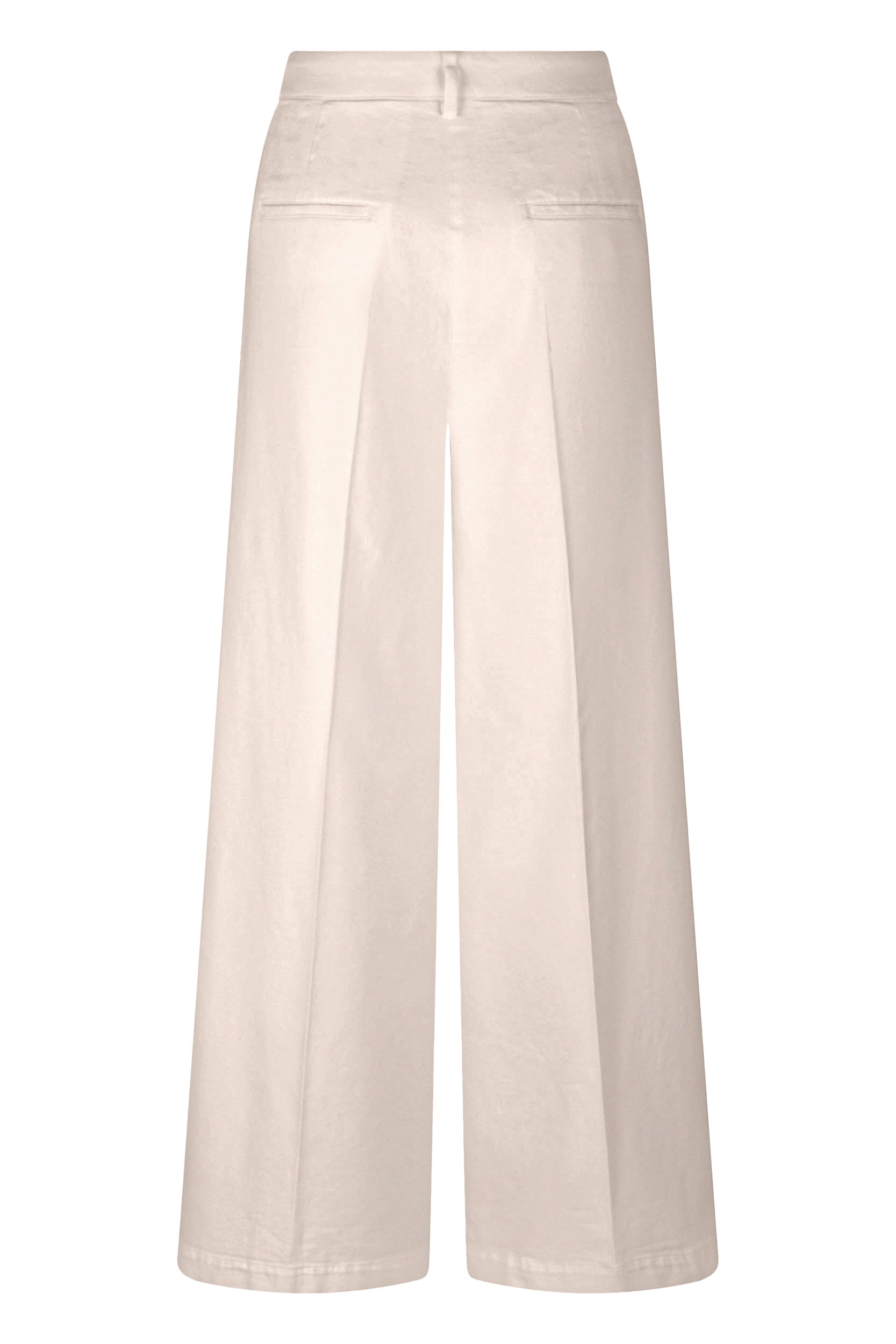 Zachte denim broek in lichtroze van Seductive, breed model met achterzakken