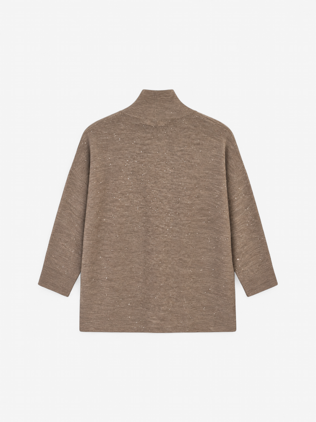 Pullover mit Stehkragen und Pailletten