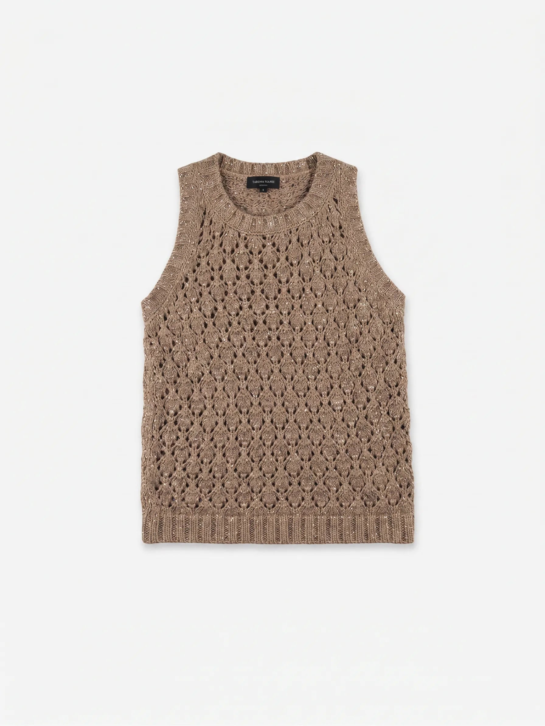 Pailletten-Tanktop mit Diamantstich