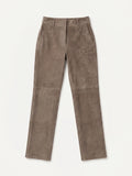 Broek Stretch Lamsvel Taupe